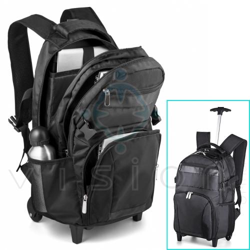 Mochila em Nylon com Carrinho e espaço p/ Notebook
