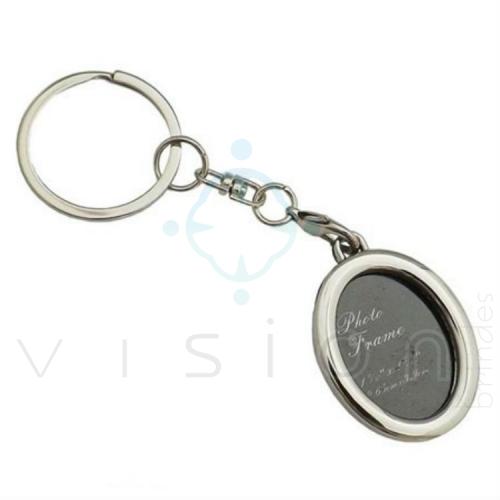 Chaveiro Metal com Porta Retrato Oval