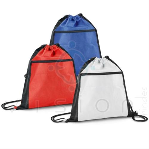 Sacola Tipo Mochila em TNT 37 x 40 cm com Bolso