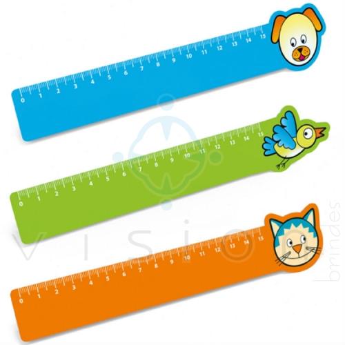 Régua Plástica Infantil 15 cm