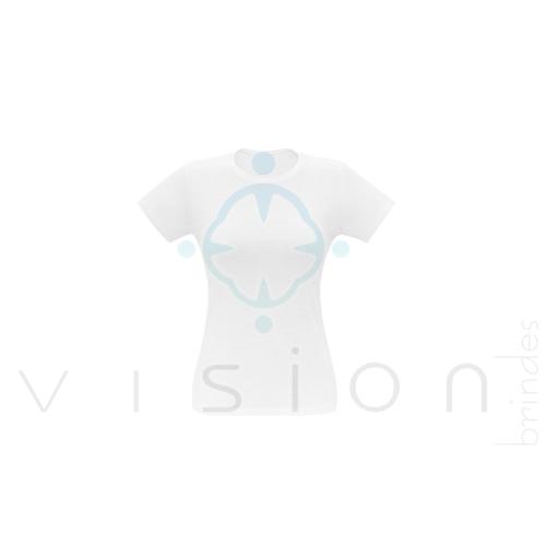 Camiseta Feminina Corte Cinturado Branco (135g/m²)