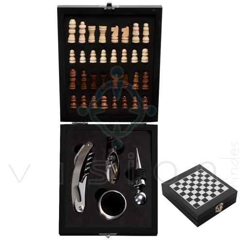 Kit Vinho Xadrez 4 peças