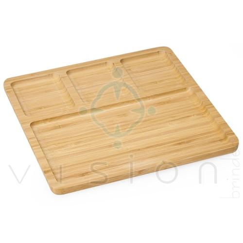 Petisqueira Quadrada em Bambu