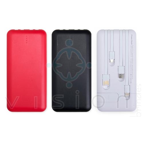Power Bank 10.000mAh com Lanterna e Multissaídas