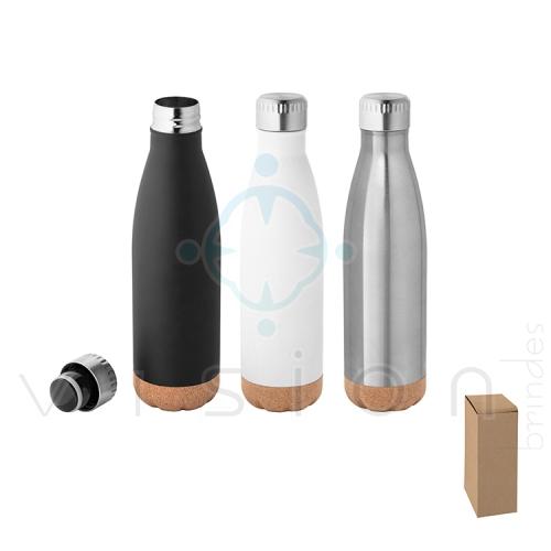 Garrafa em aço inox e parede dupla térmica 560 ml