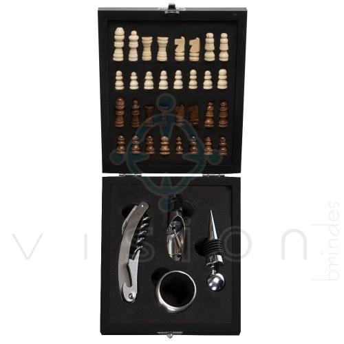 Kit Vinho Xadrez 4 peças